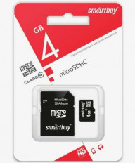 Карта MicroSDHC 4Gb (Class 4)