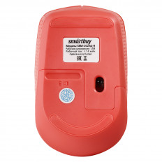 Мышь беспроводная ONE SBM-202AG-R красная Smartbuy беспроводная; 1200dpi; 3 кнопоки + колесо-кнопка; питание AA*1 шт.