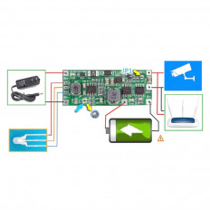 KIT Источник питания DC UPS 12V Uвх: 5...12V; Uвых: 9/12V; Iвых: 1.4/1.2А (макс.); поддержка АКБ Li-Ion/Li-Pol;