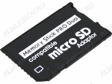 Карта Memory Stick Pro Duo - переходник с MicroSD (карта MicroSD приобретается отдельно)