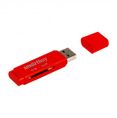 Card Reader SBR-715-R красный Smartbuy USB2.0; поддержка SD, microSD,microSDHC, microSDXC