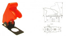 Крышка для тумблера SAC-01 красная D=12mm; для тумблеров ASW, KN