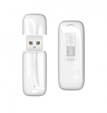 Карта Flash USB 64 Gb (U20) XO с колпачком, белый, USB 2.0,