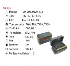 Набор держателя и бит (31 предмет) YX6031 YAXUN в наборе: отвертка-держатель, биты (30 шт.), пластиковый кейс