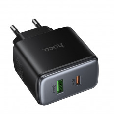 Сетевое зарядное устройство с выходами USB, Type-C, 3.0A, 45W GaN, черный, C158A Upgrade