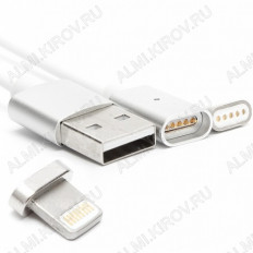 Кабель USB-Lightning, 1.0м, для зарядки и передачи данных, белый, (OR) быстрая зарядка(PD)