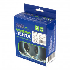 Лента светодиодная белый нейтральный 12V (комплект) GLS-2835-120-9.6-12-IP20-PRO-4-3-KIT (501221) General в комплекте: лента 3м IP20, SMD2835, 120 LED/м, 9.6Вт/м; блок питания 12V с вилкой