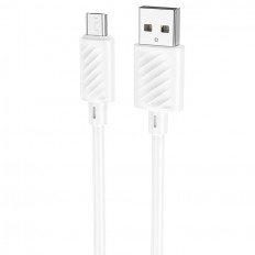 Кабель USB-microUSB, 1.0м, для зарядки и передачи данных, белый, (X88)