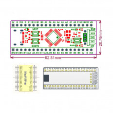 Плата отладочная STM32F103C8T6 No name Flash память: 64К; RAM: 20K; 37 портов ввода/вывода; SPI, I2C, UART; Тактовая частота: 72 МГц