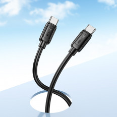 Кабель Type-C-Type-C, 1.0м, X115 Surpass черный, для зарядки и передачи данных, 240W