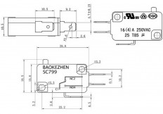 Переключатель RWA-301 (SC799) ON-(ON) кнопка