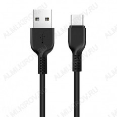Кабель USB-Type-C, 1.0м, для зарядки и передачи данных, чёрный, (X13) HOCO 2.0A, ПВХ (PVC), ...