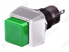 Кнопка RWD-203B OFF-(ON) зеленая, без фиксации, белый корпус d=10.2mm; 2A/250VAC; 2pin
