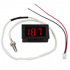 Термометр цифровой врезной с термопарой No name Измерение температуры от -30 до +800°С; выносной датчик 0,55м Питание 12VDC