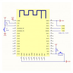 Модуль Wi-Fi ESP-32S на базе чипа ESP-3212 No name Протоколы Wi-Fi: 802.11 b/g/n/e/i, а так же связь по стандарту Bluetooth 4.2.