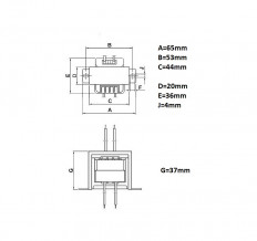 Трансформатор 12V 0.35A 4W серии EI41-17