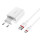 Сетевое зарядное устройство с выходом USB, 3.0А, 18W, белый, BA21A, с кабелем USB-Type-C, поддержка