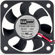 Вентилятор 12VDC 50*50*10mm FD5010B12H2 FANOVER 0.07A; 31dB; 5000 об;