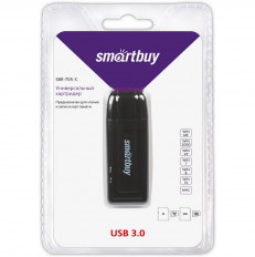 Card Reader SBR-705-K черный Smartbuy USB3.0; поддержка SDHC, microSD, microSDHC