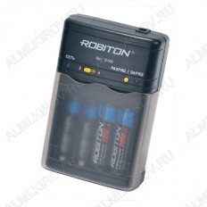 Зарядное устройство SMART S100 ROBITON для 2-4шт NiCd,NiMh R03/AAA или R6/AA; Vзар=1.4V 300-800mA + питание от прикуривателя 12V