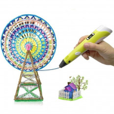 3D ручка "3D PEN-2" Цвет - жёлтый iToy Питание-12V,2А,/Рабочая температура:160-230°C/Размер ручки:18х7см(100мABS+PLA/трафареты/коврик)