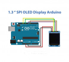 Дисплей OLED 1.30" 128x64, SPI белый No name