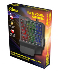 Клавиатура RKB-209BL Gaming RITMIX игровая; проводная, USB; длина кабеля 1.5 м; 220*170*30мм; 35 клавиш