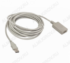 Шнур USB A шт/USB A гн 5.0м