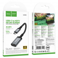 Переходник USB Type-C to HDTV с кабелем 0.2м (UA43A)