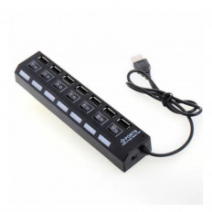 Разветвитель USB на 7 USB-портов Hi-Speed с выключателями No name USB 2.0; выключатели портов