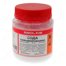 Сода кальцинированная 200гр SOLINS Применяется как моющее, чистящее и обезжиривающее средство