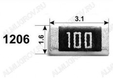 Купить Резистор RC1206JR-07 4R7 4.7 Ом Чип 1206 0.25Вт 5% THUNDER в ...