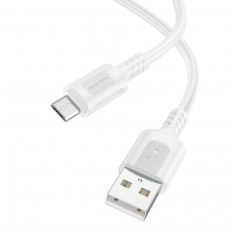 Кабель USB-microUSB, 1.0м, для зарядки и передачи данных, белый, (BX111) BOROFONE 2.4A, ПВХ (PVC), ...