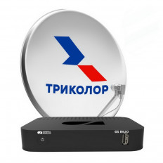 Спутниковое ТВ Триколор ТВ: КОМПЛЕКТ Ресивер GS-B520+Скретч-карта UltraHD-7 дней-2677лс General Satellite В комплекте: ресивер GS-B520, cкретч-карта-2677лс, антенна CTB-0.55, кронштейн для антенны, конвертор SLIN-51E, шнур HDMI, набор крепежа, батарейки