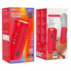 Колонка портативная BR21 Sports, красный BOROFONE Выходная мощность 2*5Вт; Bluetooth, USB, micro SD, AUX; Встроенный АКБ 1200mAh;