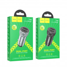 Автомобильное зарядное устройство с выходом 2*USB, 2.4A, Z49 Level, черный