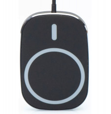 Автомобильное зарядное устройство с выходом USB, 2.0А, черно-белый OJD-67 магнитное/беспроводное МСК Uвх=12-24V, Uвых=DC5V/2.0А. Овальный квадрат