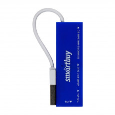 Card Reader SBR-717-B голубой Smartbuy USB2.0; поддержка: microSD, MiniSD, SD, XD, MMC, MS, M2 универсальный