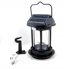 Фонарь кемпинг YD-2086 подвесной Лампа LED; солнечная панель, подвесной + крепление на стену, питание через шнур USB