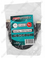 Шнур HDMI шт/HDMI шт 1.0м (без фильтров) (17-6202-8)
