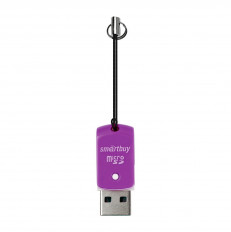 Card Reader SBR-706-F фиолетовый Smartbuy USB2.0; поддержка microSD