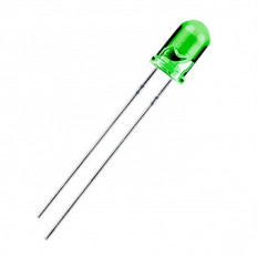 Светодиод ARL-5013PGD-B (003128) 5мм зелёный матовый мигающий 2000mcd ARLIGHT 40°; 20mA; 525nm; матовый