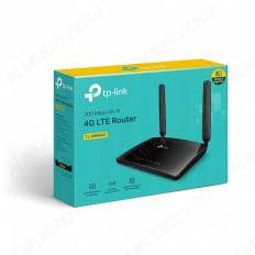 Wi-Fi Маршрутизатор TL-MR6400 Ver:5.0 с 4G-модемом TP-LINK Слот для Micro SIM, встроенный 3G/4G-модем, 2 съемные 4G-антенны, 2 встроенные антенны Wi-Fi (5дБ), 4 разъема RJ-45, точка доступа WiFi, 300 Мбит/с, ч