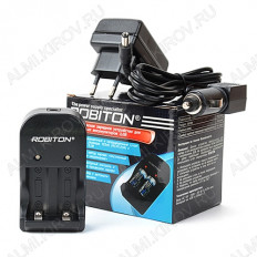 Зарядное уcтройство SmartRCR123 ROBITON для заряда Li-ion аккумуляторов 16340 (RCR123A) с напряжением 3,0В. Питание от сети 220V и от 12VDC