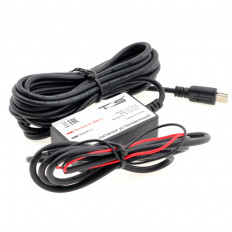 Адаптер питания для видеорегистратора TS-CAU64 (MINI USB) TDS скрытая уст-ка; кабель 2.5м; (5V 2,5A)