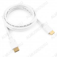 Шнур HDMI шт/HDMI шт 1.8м (ver 1.4) белый (CC-HDMI4-W-6) CABLEXPERT Plastic-Gold