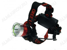 Фонарь налобный PT-FLG18 (SL-668) светодиодный Патриот 1LED CREE T6; питание от акку. 2xLi-ion18650, зарядное устройство от сети 220В и прикуривателя 12DCV
