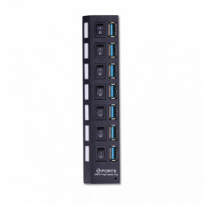 Разветвитель USB на 7 USB-портов черный SBHA-7307-B Smartbuy USB 3.0;