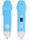 3D ручка беспр."3D PEN ICE CREAM" Цвет - голубой USB iToy Питание-аккумулятор; дисплей/10 цветов PCLпластика/трафареты