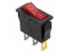 Сетевой выключатель RWB-403-15A (SC-791) ON-OFF красный с подсветкой 28,0*10,2mm; 15A/250V; 3 pin